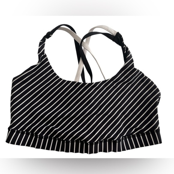 lululemon athletica Other - lululemon athletica energy Black and White Striped Sports Bra